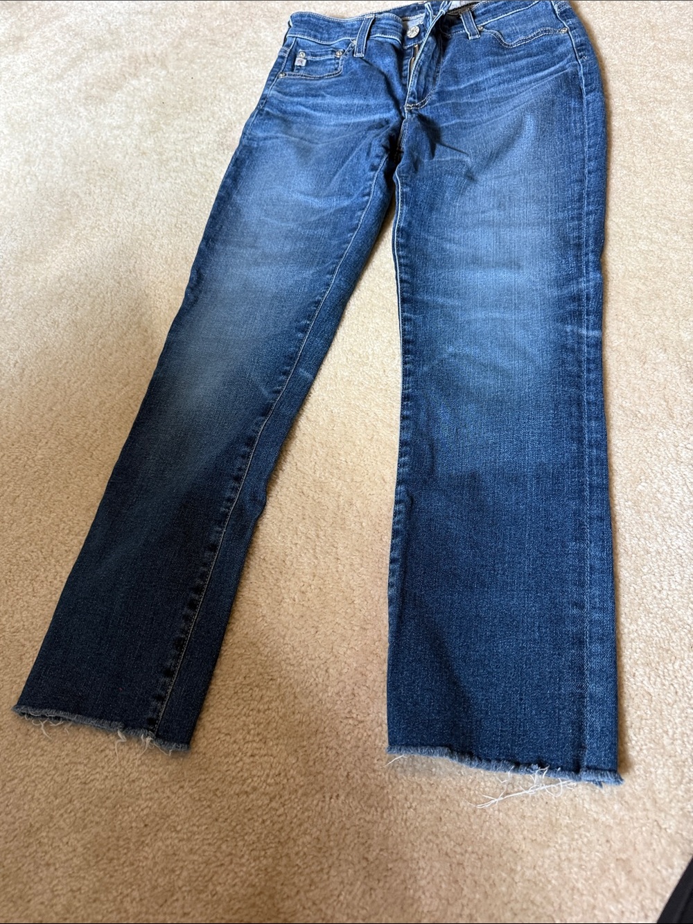Ag Mari highrise straight Women’s Dark Blue Straight-Leg Jeans
